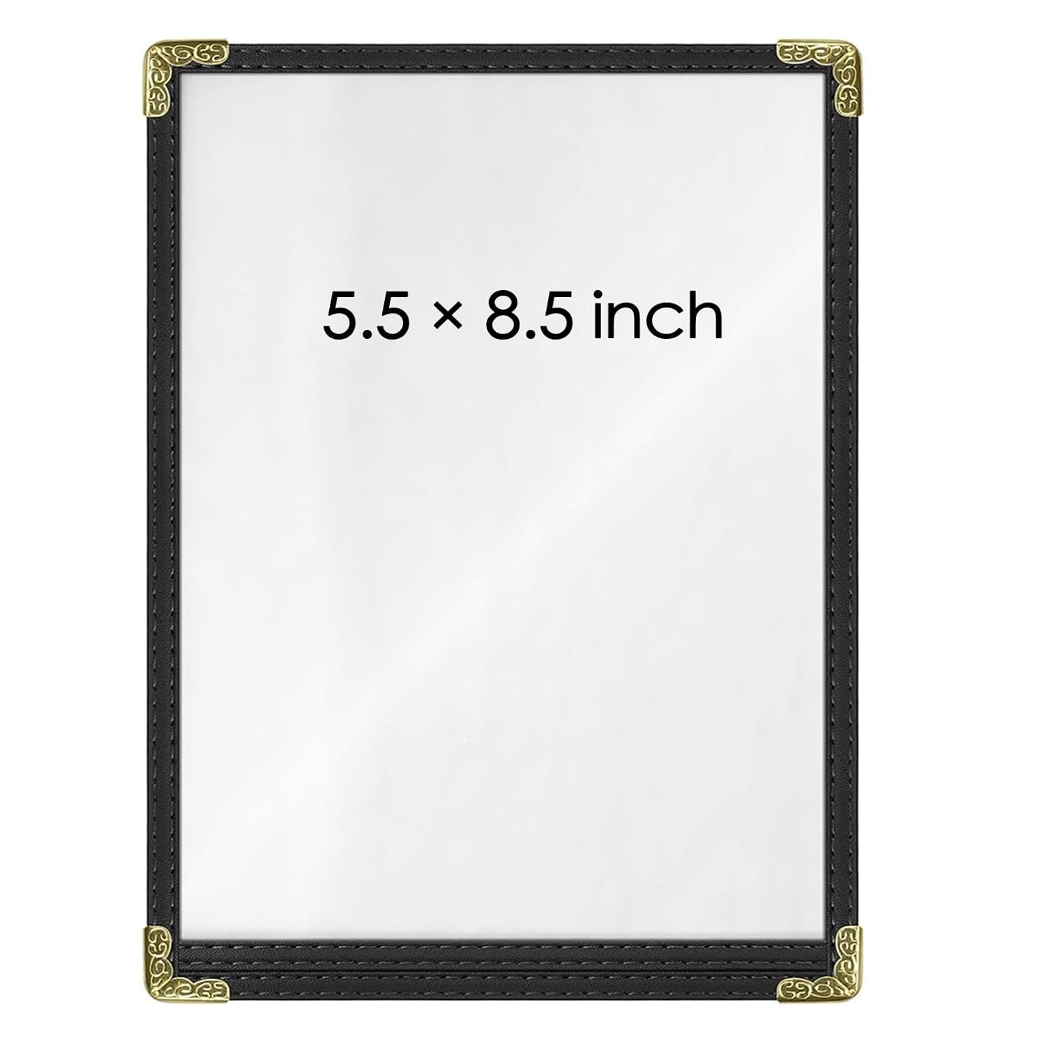 Spill-Proof Menu Covers: 25-Pack Black Vinyl Holders