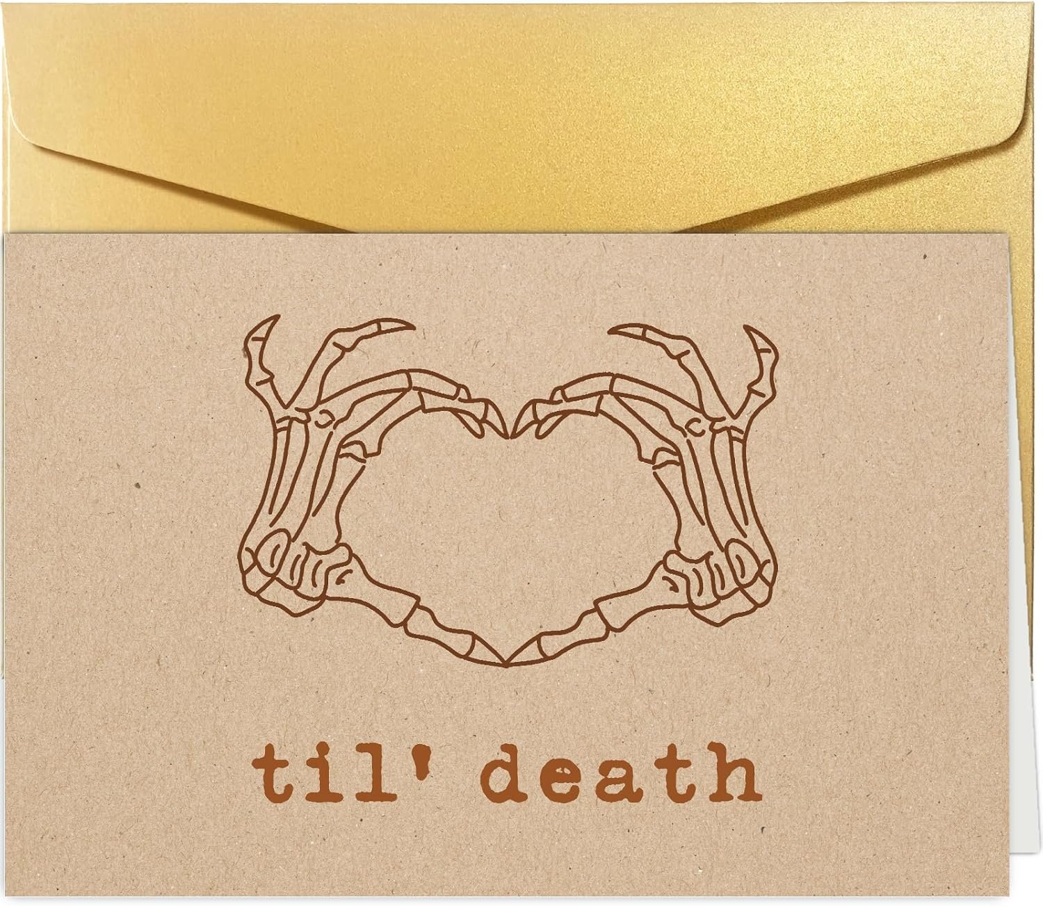 Spooky Skeleton Wedding Card for the Horror-Loving Bride