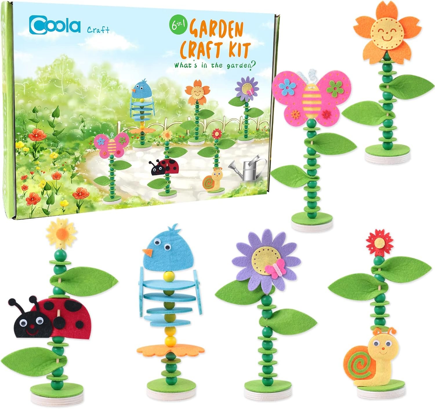 Creative Spring Craft Kit for Kids - 6 Adorable Animal Friends
