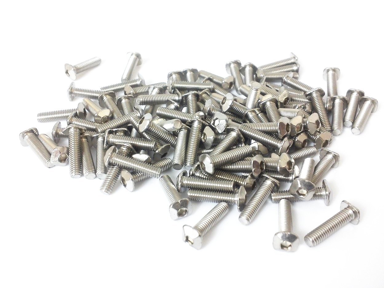Square Head M3 Bolts: 125pcs for Tight Projects