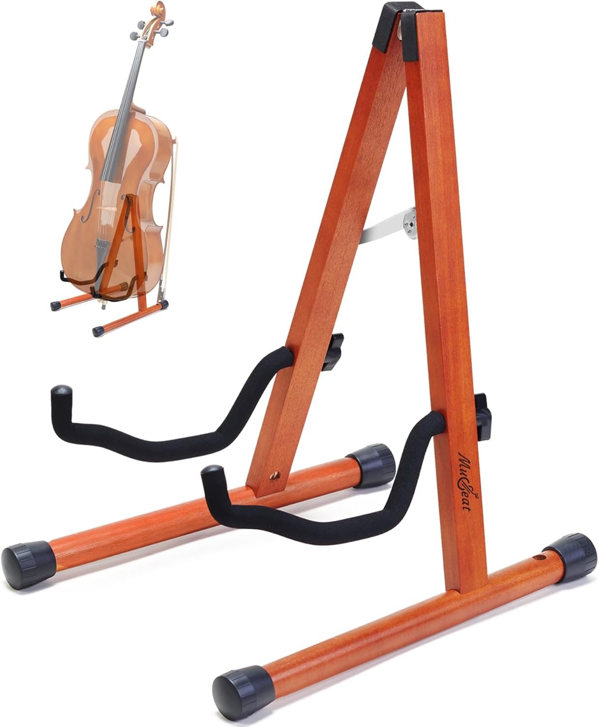 Stable Wooden Cello Stand - Protect Your Instrument in Style