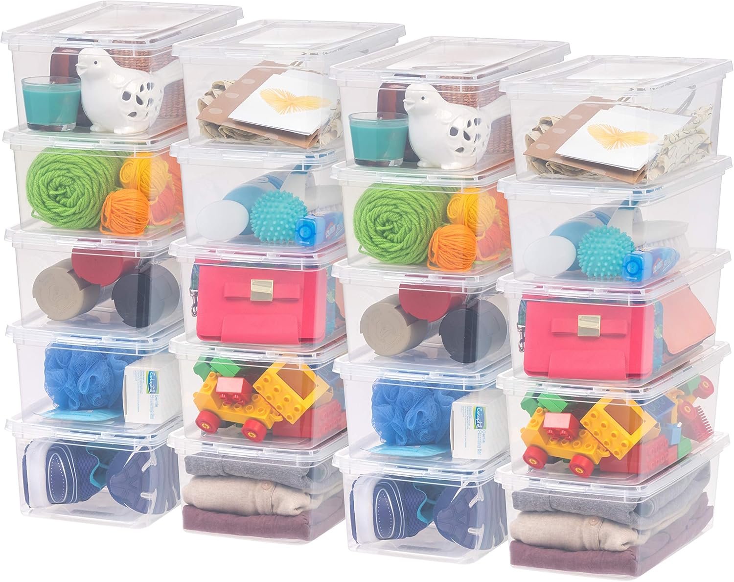 Stack & Store: 20 Clear Storage Bins for Ultimate Organization