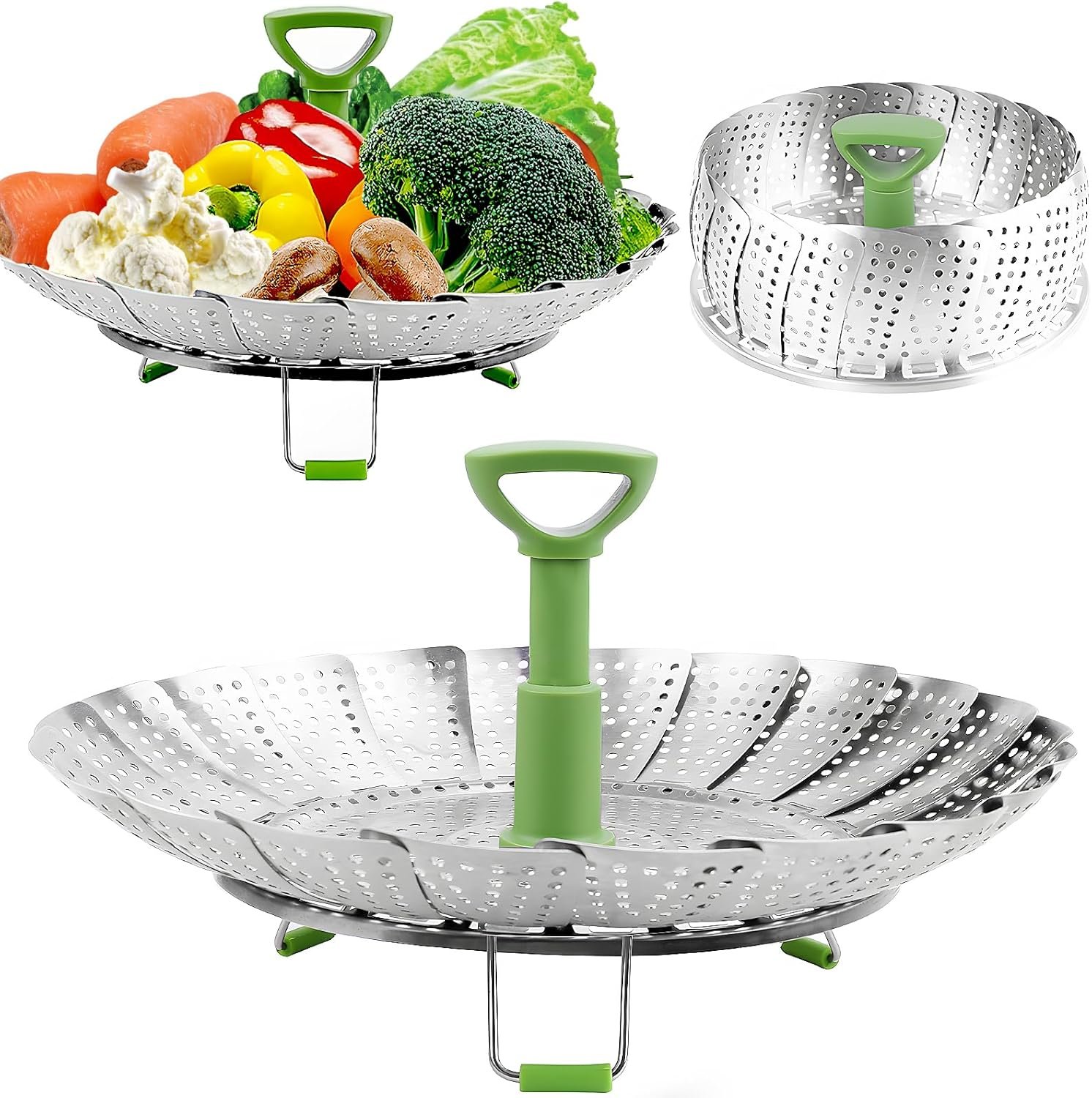 Versatile Stainless Steel Vegetable Steamer Basket