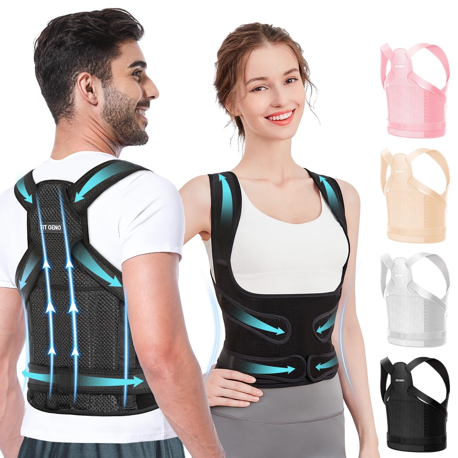 Stand Taller & Relieve Back Pain: Fit Geno Posture Corrector