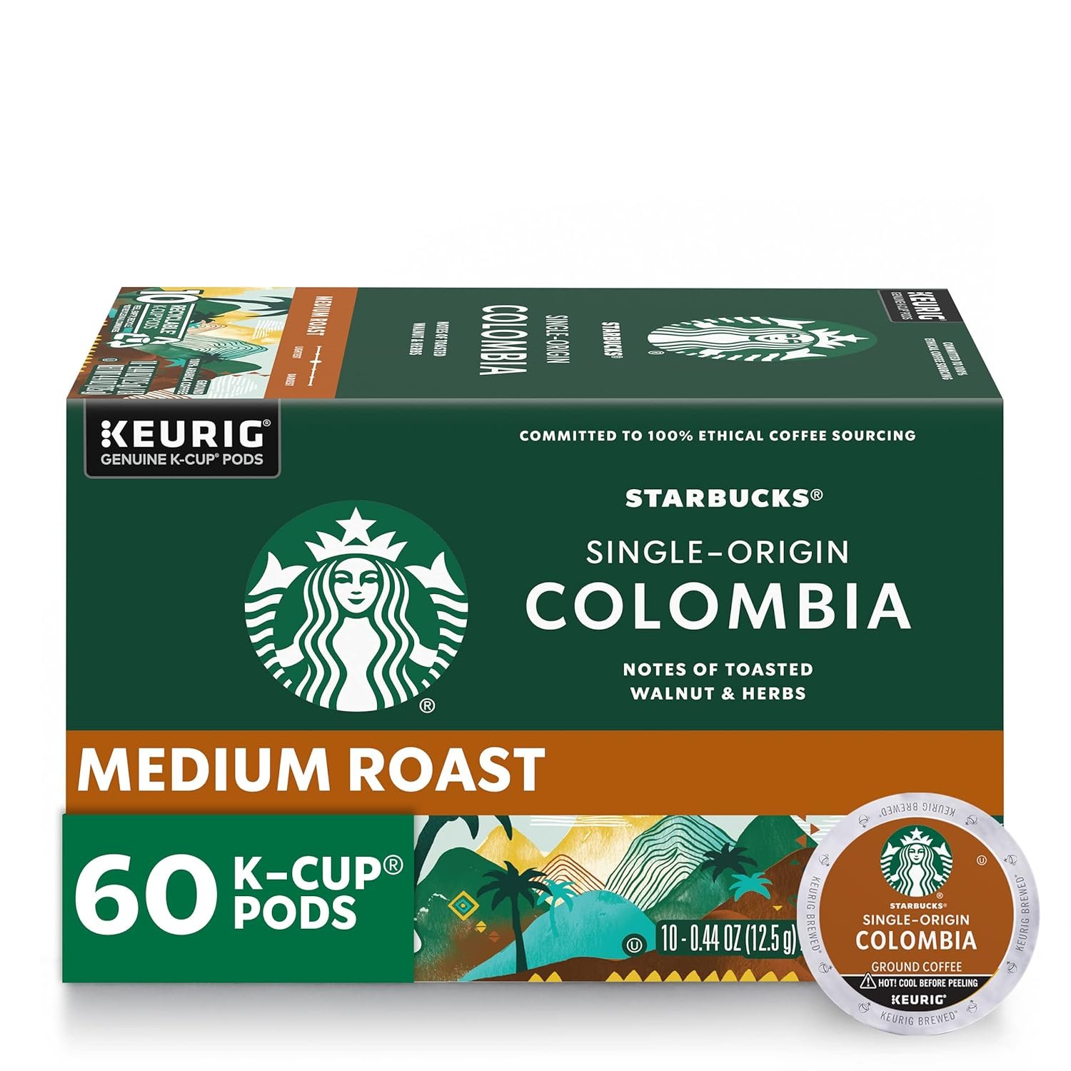 Colombian Coffee Delight: Starbucks Medium Roast K-Cups (60 Pods)