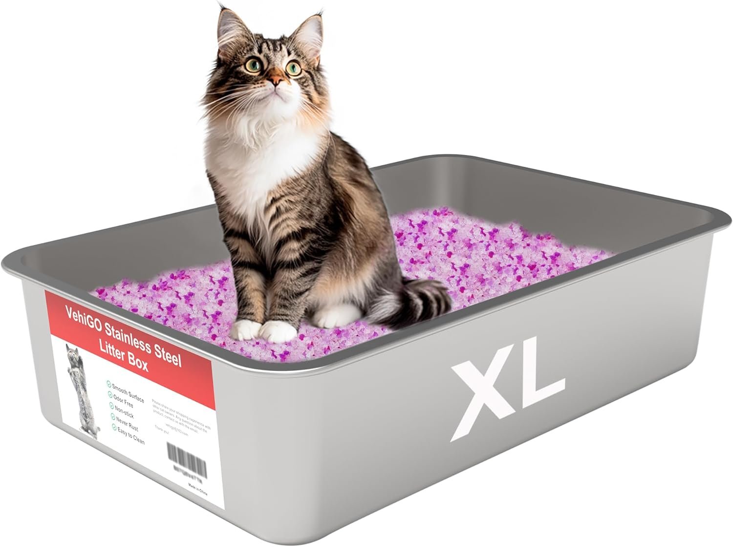 Stay Clean: Extra Large Stainless Steel Cat Litter Box