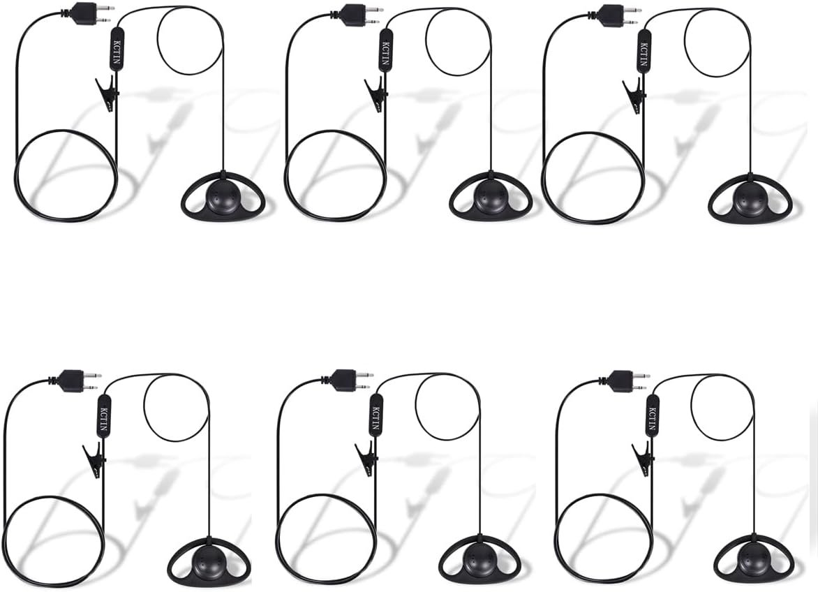 Stay Connected Securely: D-Shaped Midland Walkie Talkie Earpiece Set (6-Pack)