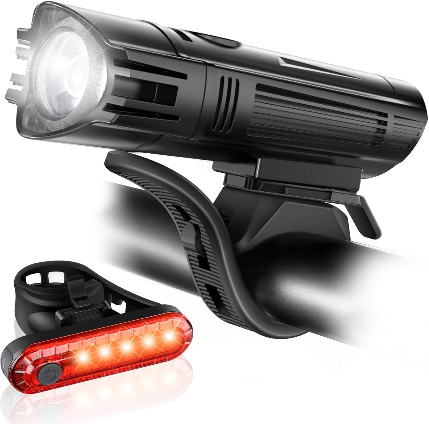 Stay Seen: Ultra-Bright USB Bike Light Set