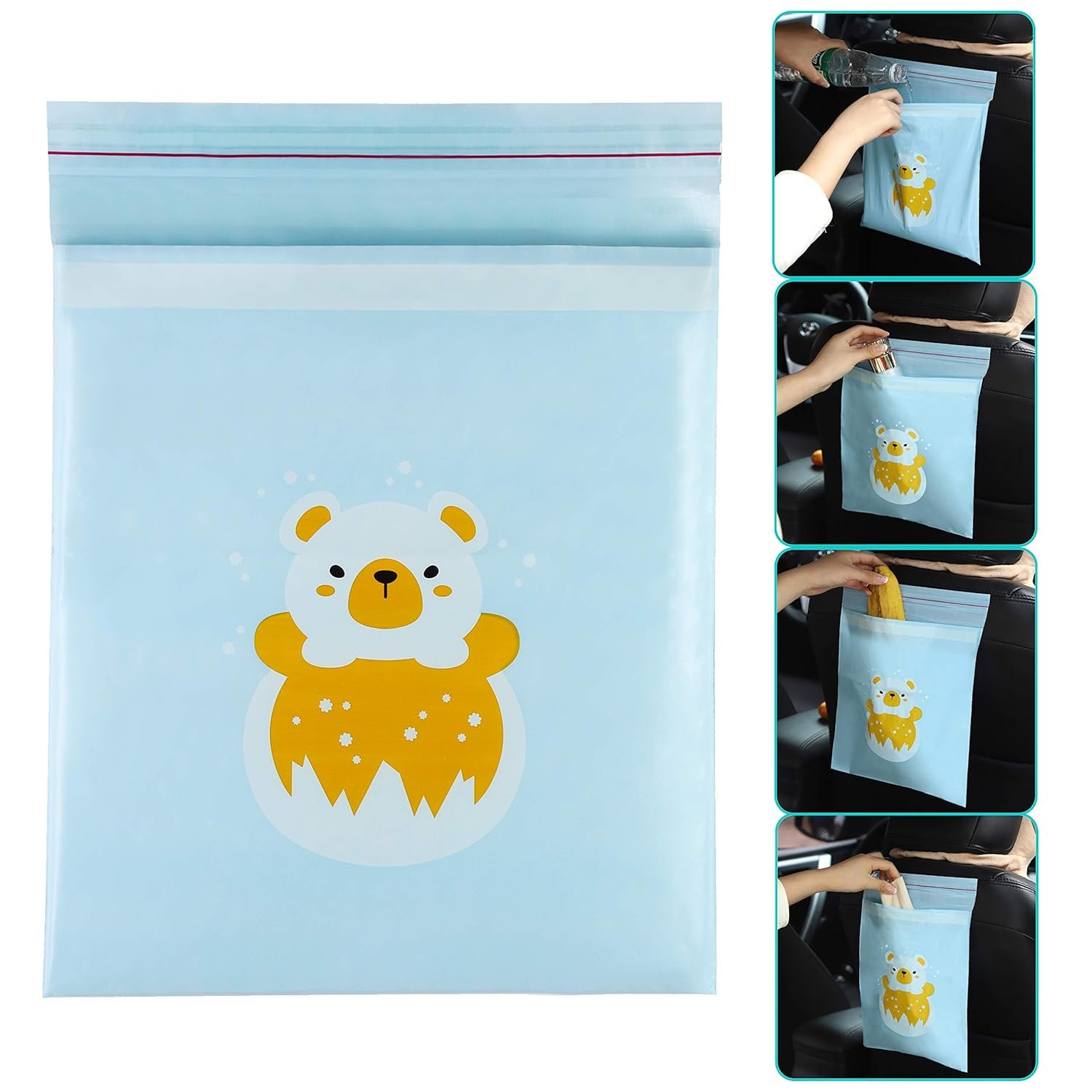 Stick-On Car Trash Bags - 20 Pack Travel Solution