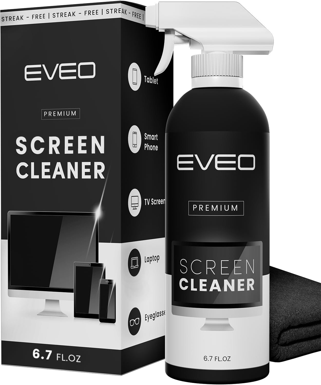Streak-Free Screen Cleaner Kit for TVs & Devices