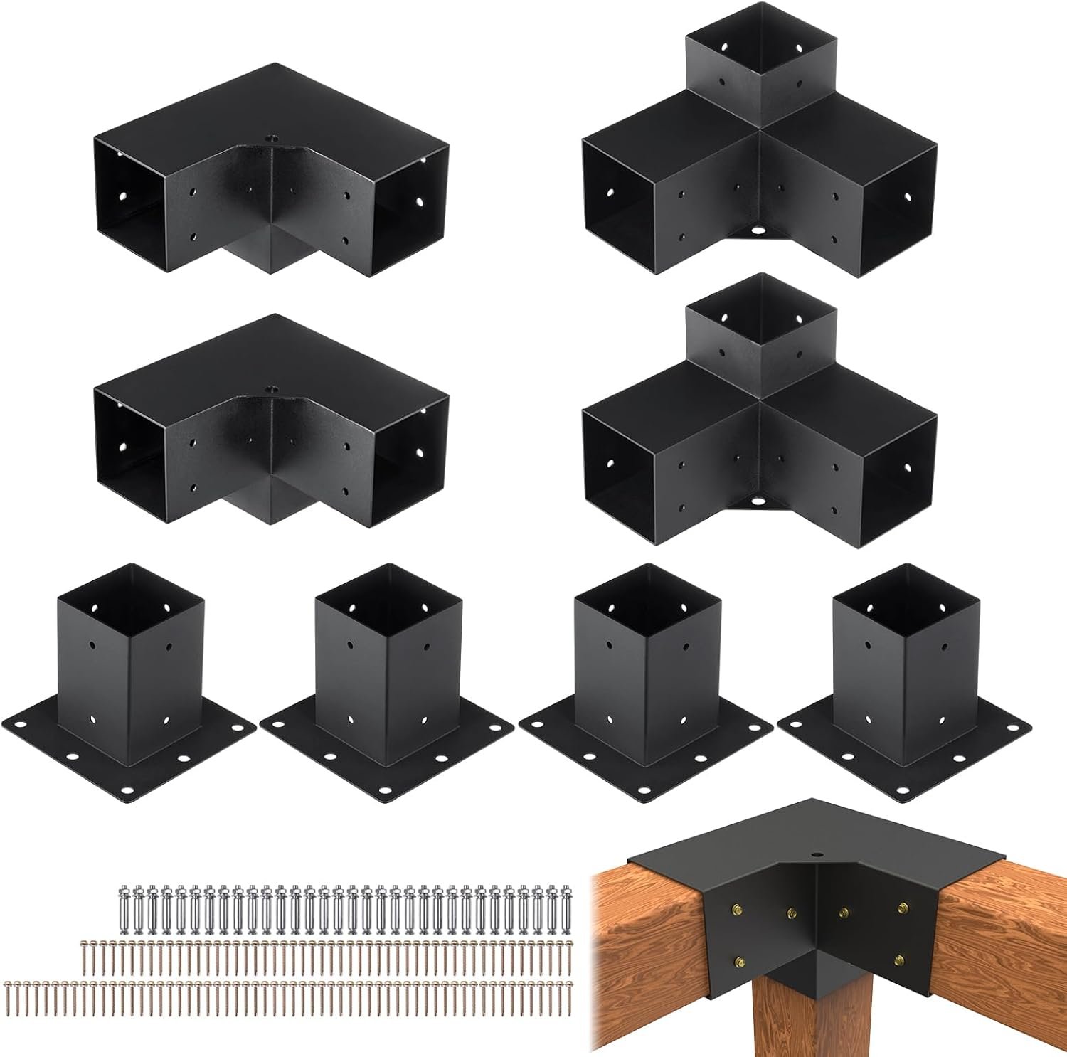 Strong Pergola Brackets for 4x4 Posts - Easy DIY Installation