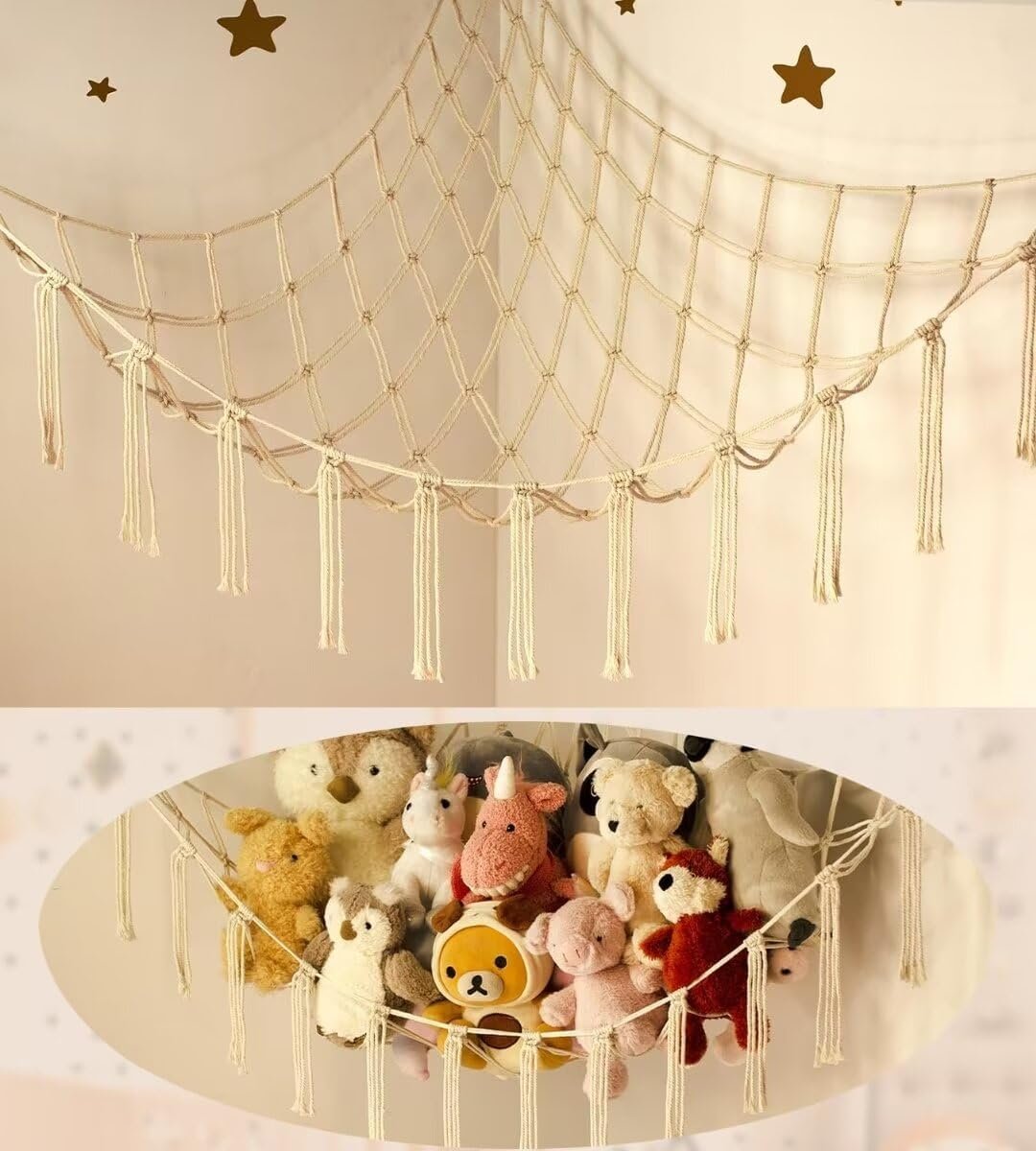 Whimsical Stuffed Animal Storage Hammock for Kids