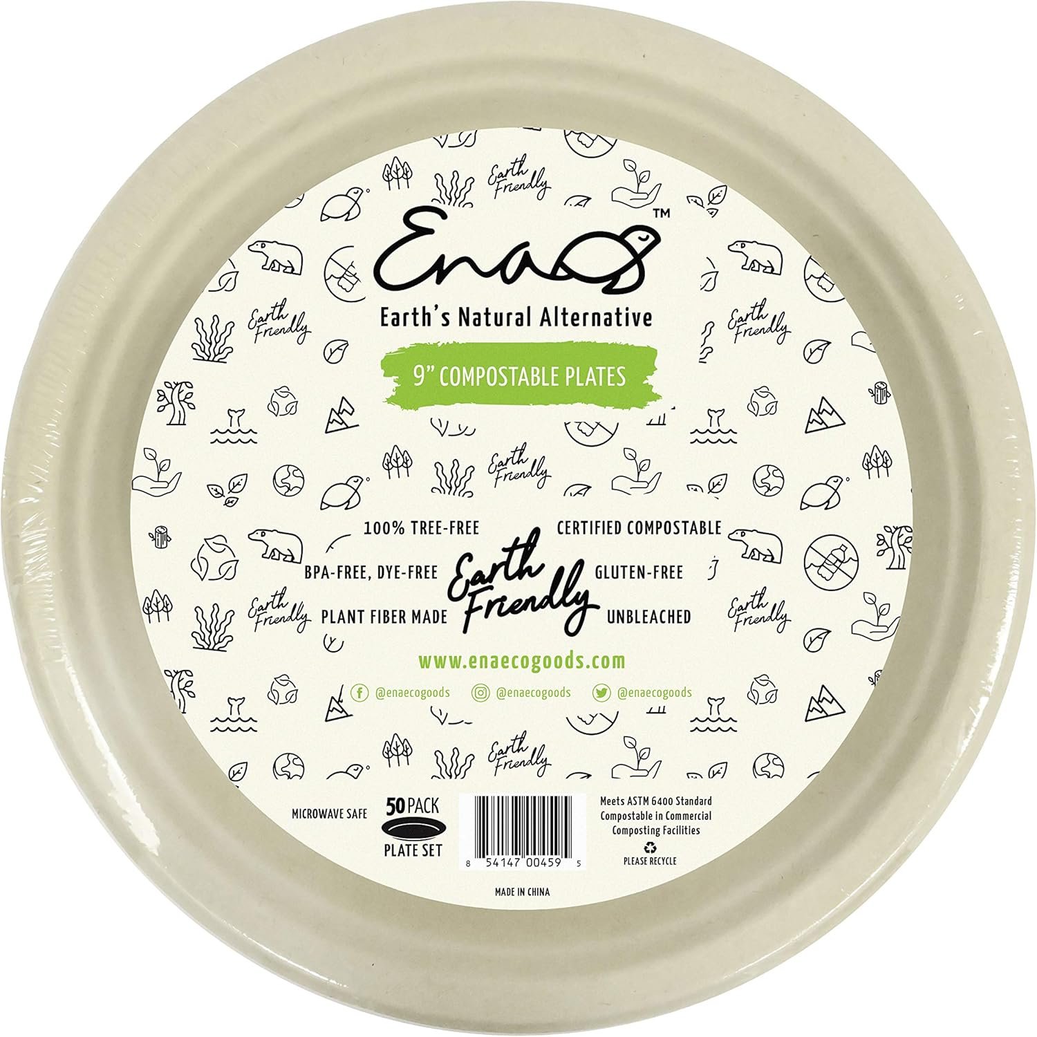 Sturdy Compostable Plates: 9