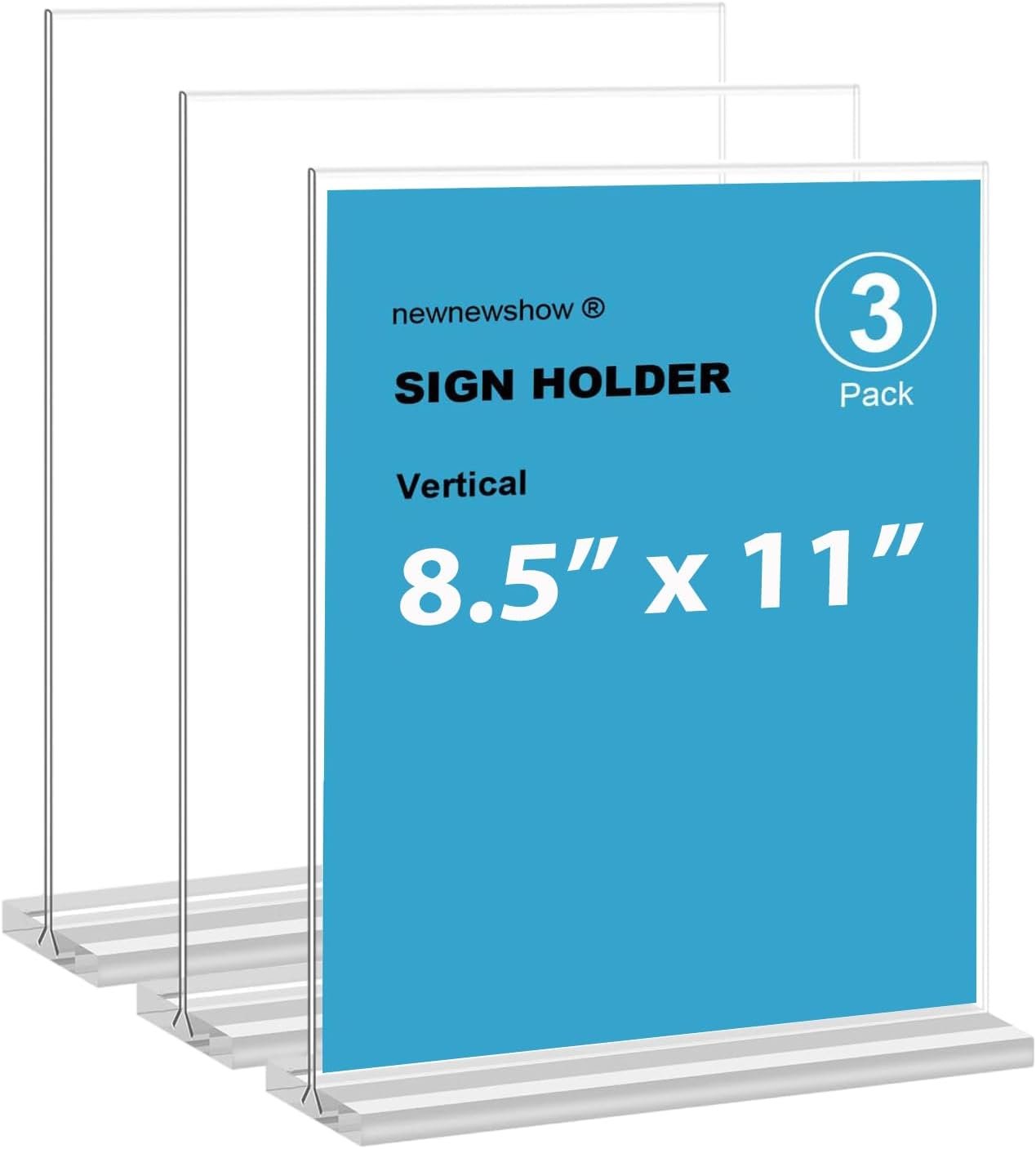 Stylish 3-Pack Acrylic Sign Holders for Any Space