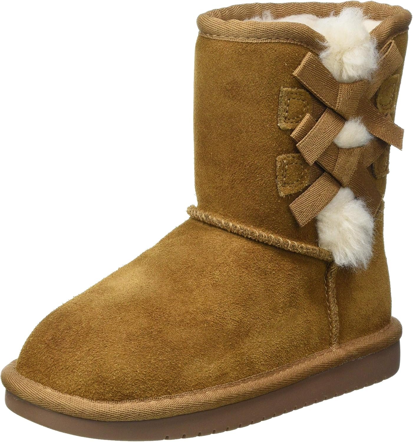 Stylish Girls Boots with Decorative Fur & Bows