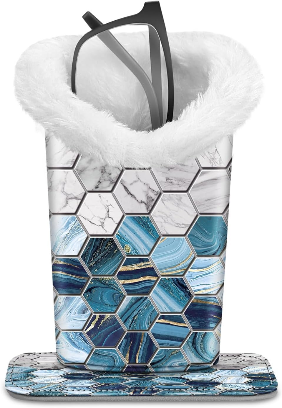 Stylish Plush Lined Eyeglasses Holder for Any Space