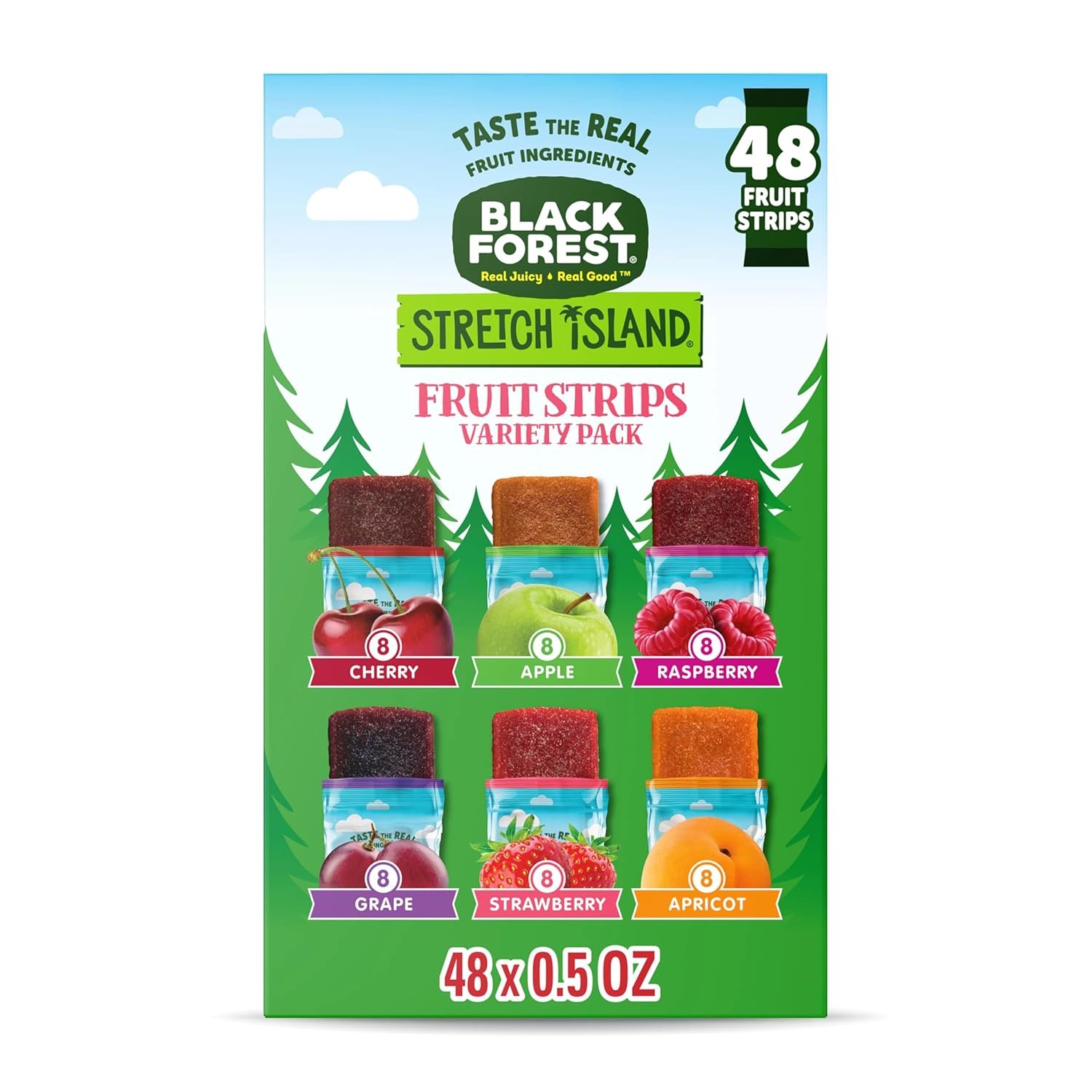 Sugar-Free Fruit Strips Variety Pack – 48 Fruity Snacks