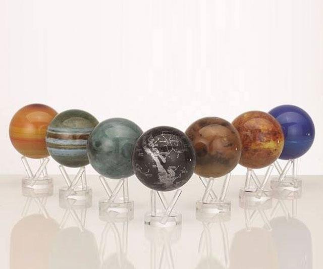 Sun-and-Earth-Powered Globes