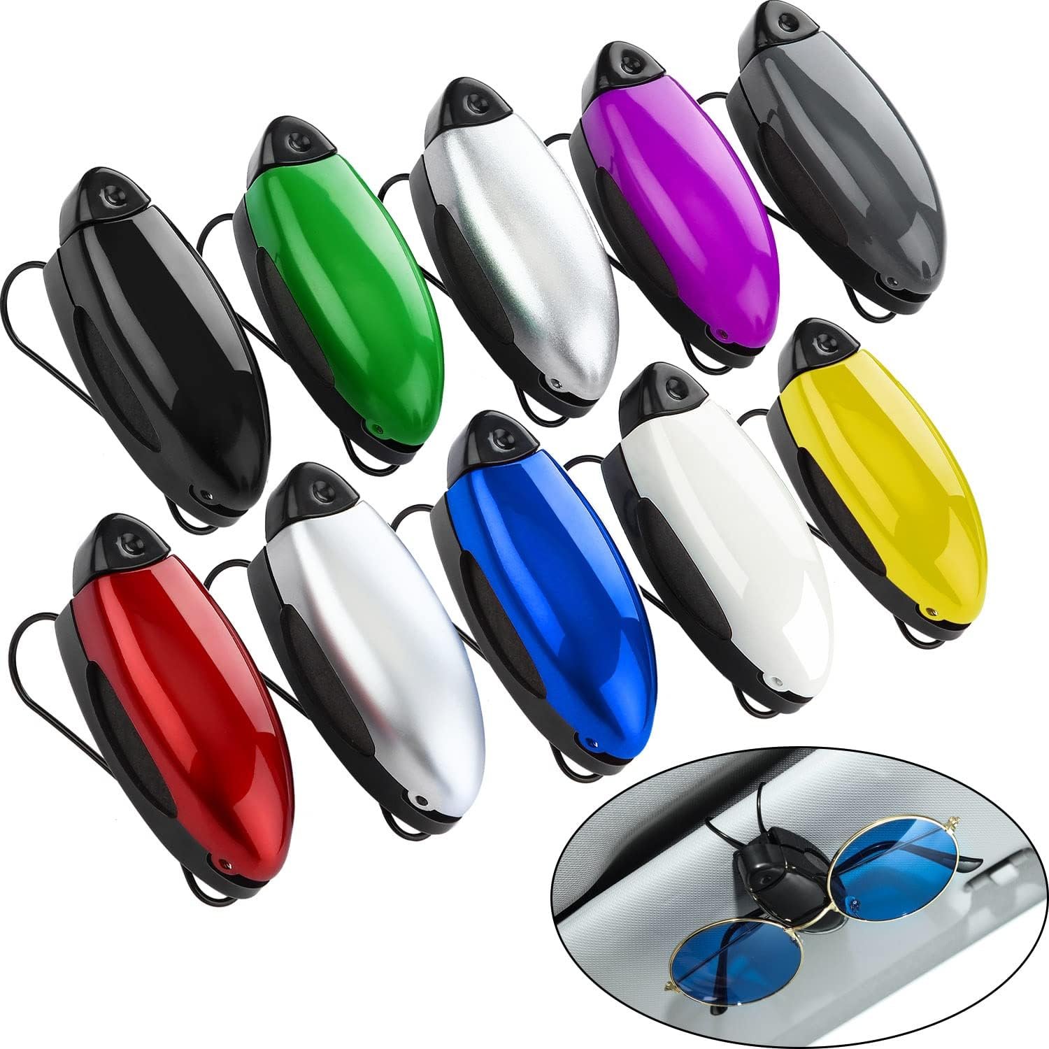 Keep Your Glasses Secure: 10-Pack Sun Visor Clips