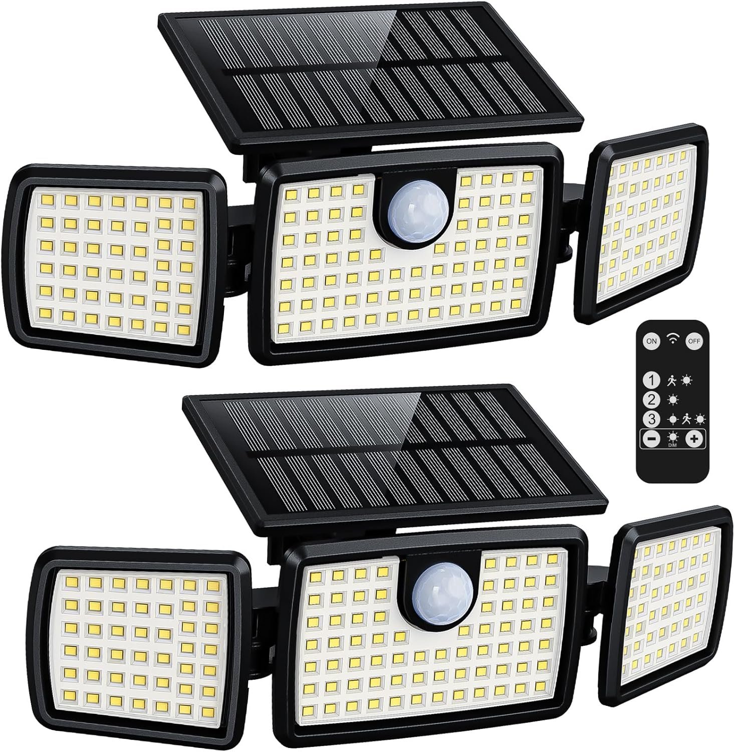 Super Bright Solar Motion Lights - 2500 Lumens, No Wires Needed