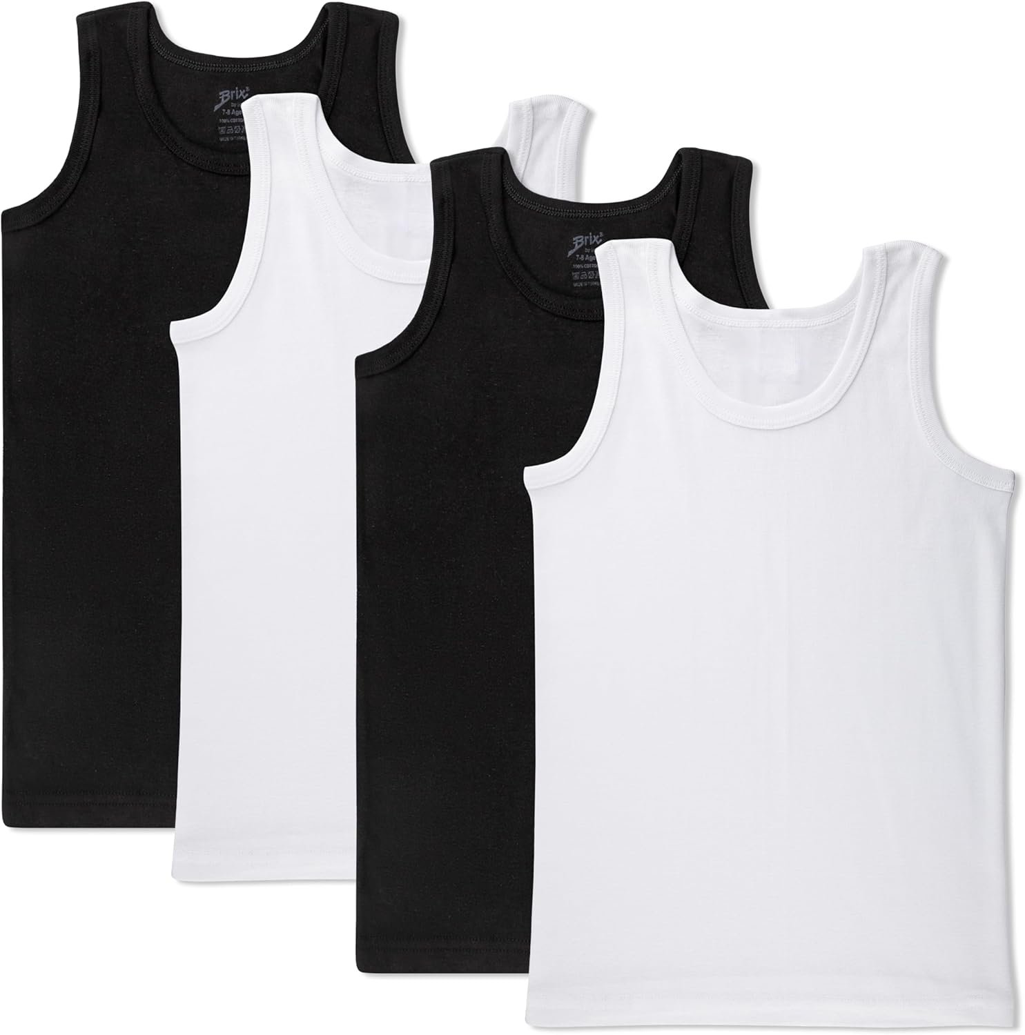 Super Soft Tagless Tank Tops for Boys - Comfort 4-Pack