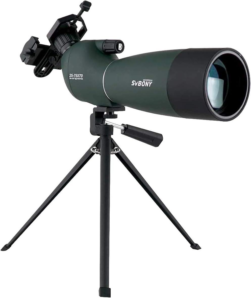 Clear Views Anywhere: SVBONY SV28 Spotting Scope with 25-75x Zoom