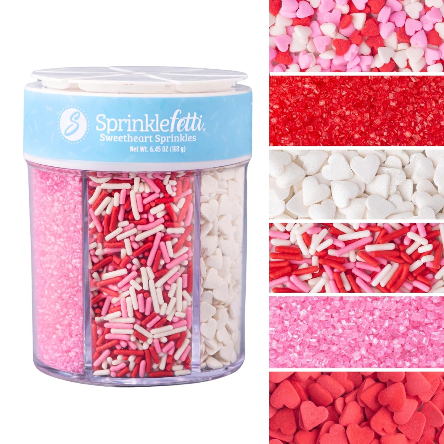 Sweetheart Sprinkle Mix: 6 Fun Cells for Desserts