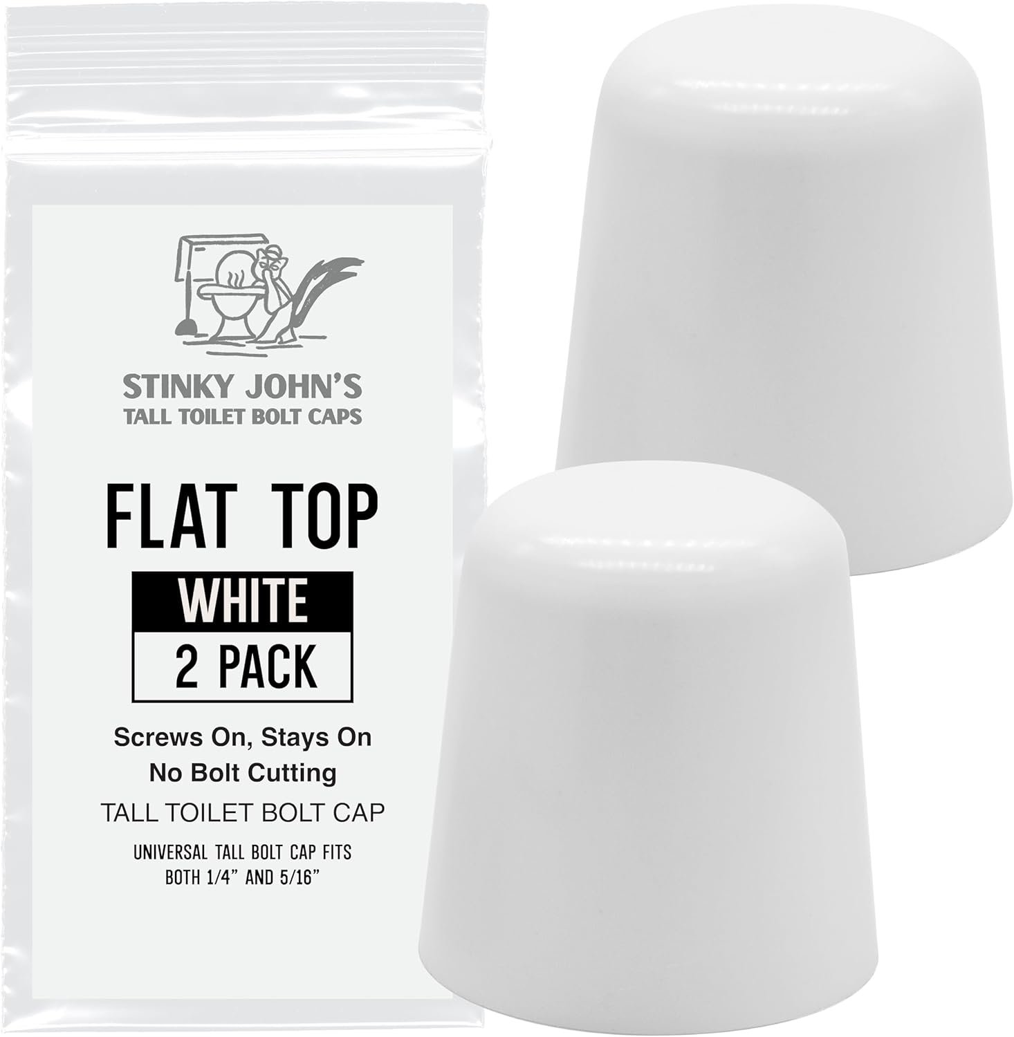 Tall Toilet Bolt Caps: Skip Cutting Bolts Entirely