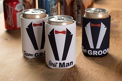 Team Groom Beer Koozies
