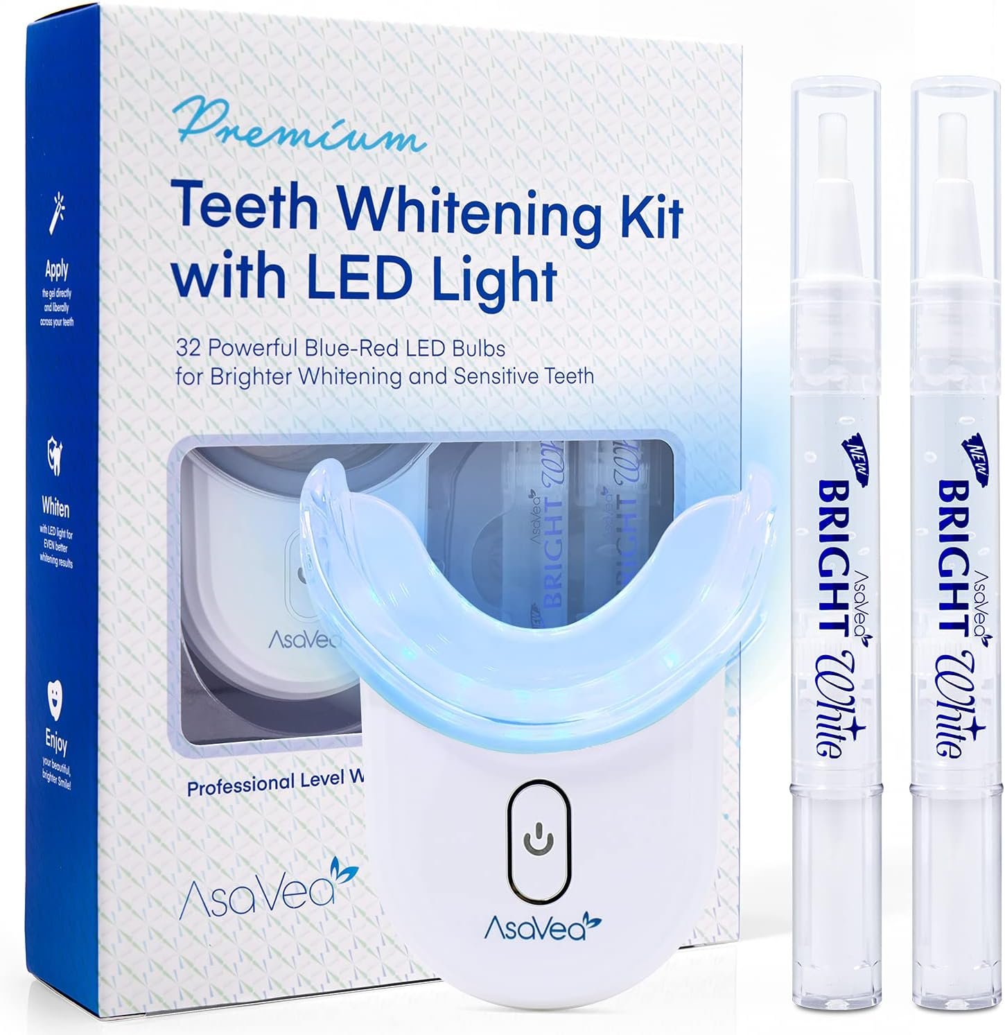Whiten Your Teeth Fast with LED Light Pen Kit