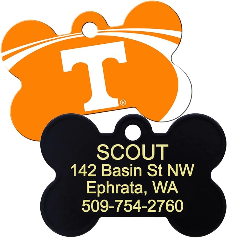 Tennessee Vols Custom Bone-Shaped Pet ID Tags