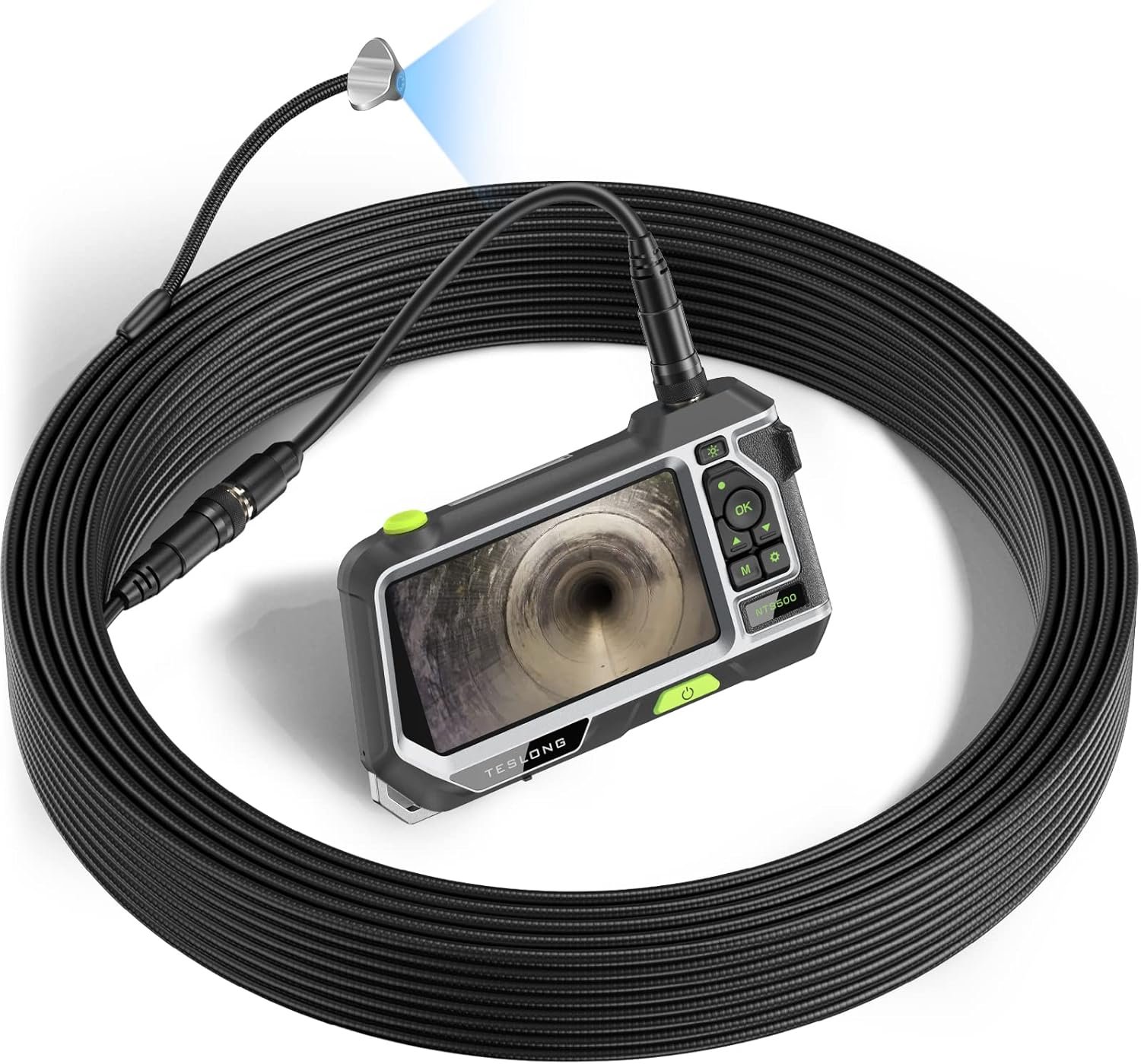 50ft Drain Camera Snake: See Inside Pipes with HD Clarity