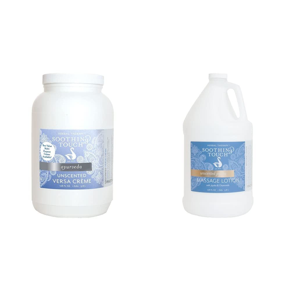 Therapist's Choice: Unscented Massage Cream & Lotion Bundle