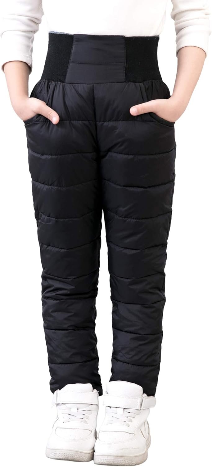 Thick Warm Snow Pants Keep Kids 2-9 Cozy & Dry