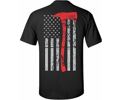 Thin Red Line Firefighter Axe Shirt