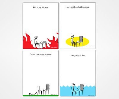 This Is Fine Sarcastic Notepads