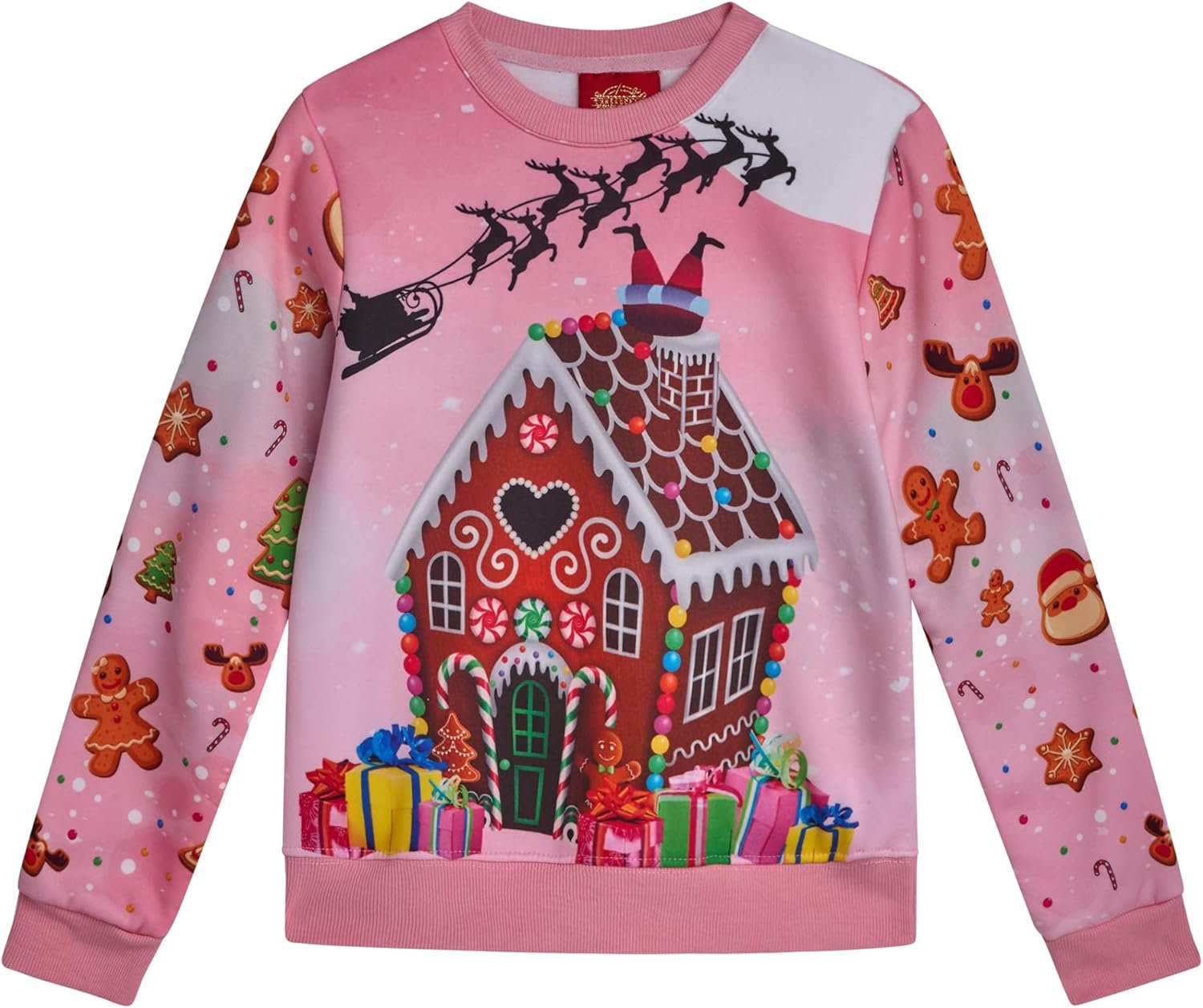 Cozy THREADCRAFT Girls Ugly Christmas Sweater