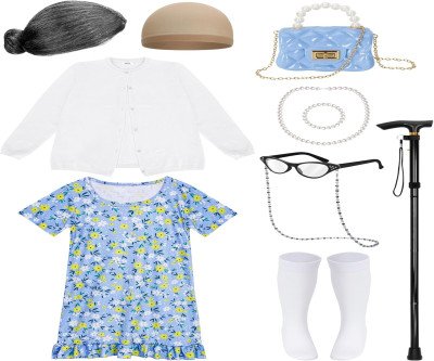 100 Days of School Granny Costume - Complete Dress-Up Set for Girls