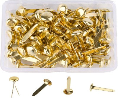 100 PCS Mini Brass Brads for Crafting
