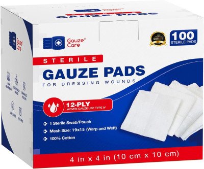 100 Sterile 4x4 Gauze Pads for Superior Wound Absorption