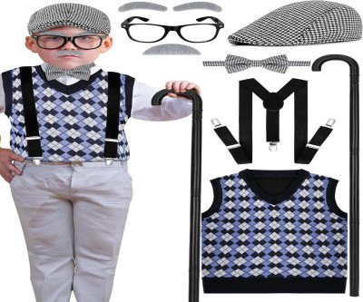 100th Day School Old Man Costume Set for Boys