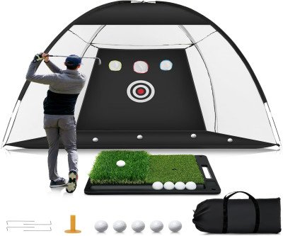 10x7ft Golf Practice Net - Indoor & Outdoor Training
