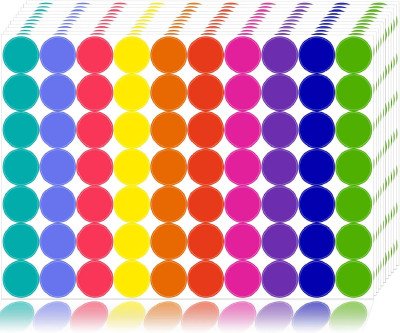 1400 PCS Colorful Dot Stickers for Organization