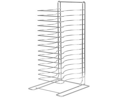 15-Slot Pizza Pan Storage Rack - Commercial Quality