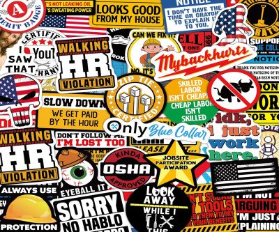 173 PCS Funny Hard Hat Stickers for Adults