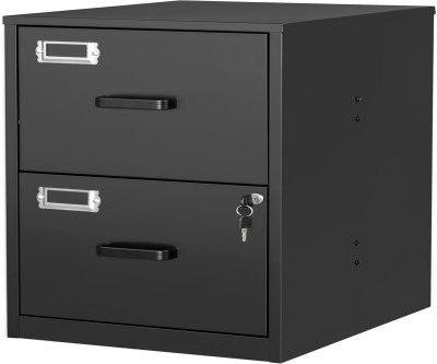 Secure Vertical File Cabinet: 2-Drawer Steel Storage with Lock