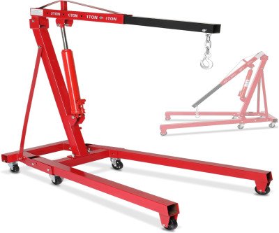 2 Ton Hydraulic Engine Hoist - Heavy Duty Garage Crane Lifter