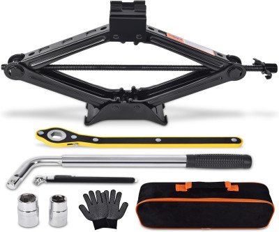 2 Ton Scissor Jack Kit: Complete Emergency Tire Rescue Package