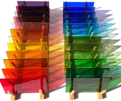 24-Color Stained Glass Variety Pack - Create Stunning Suncatchers & Mosaics
