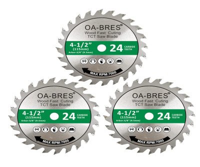 3-Pack Carbide Blades for Smooth Wood & Plastic Cuts